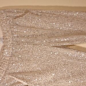 LOFT Womens Sparkling Beige Joggers